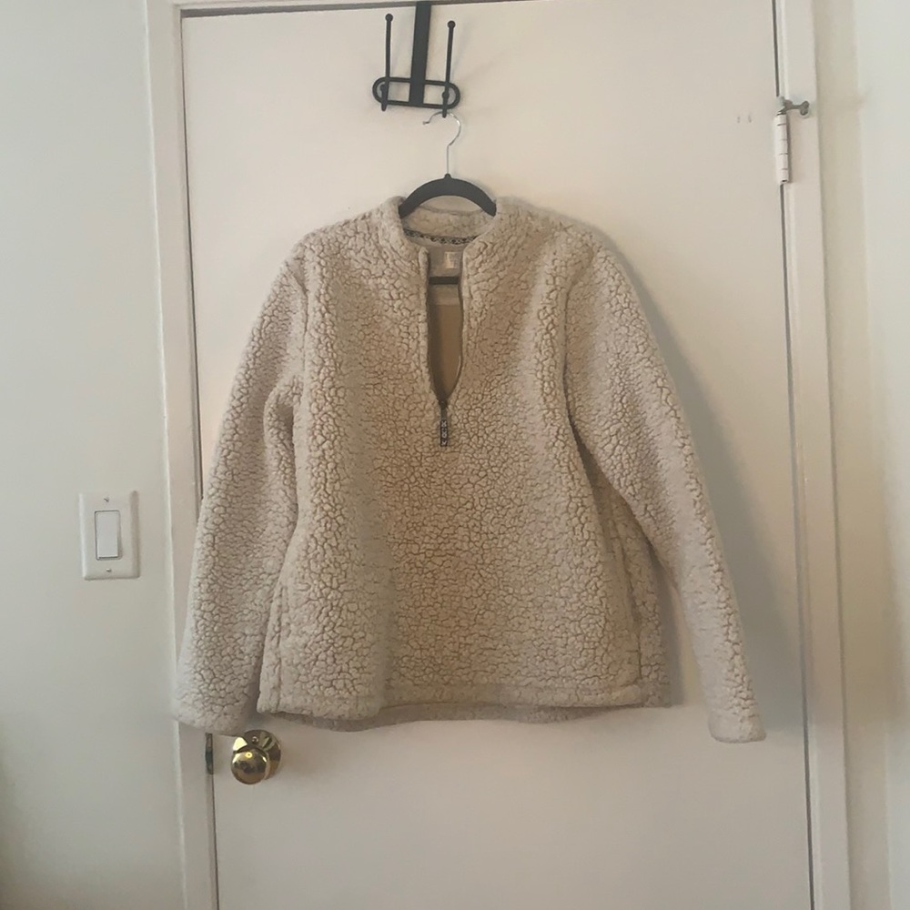 Sherpa sweatshirt jacket